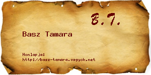 Basz Tamara névjegykártya